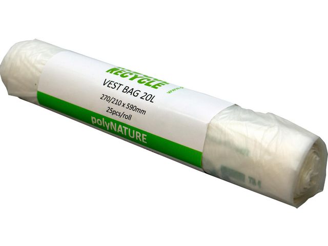 Påse POLYNATURE PLA knyt 20L 15my 25/rl